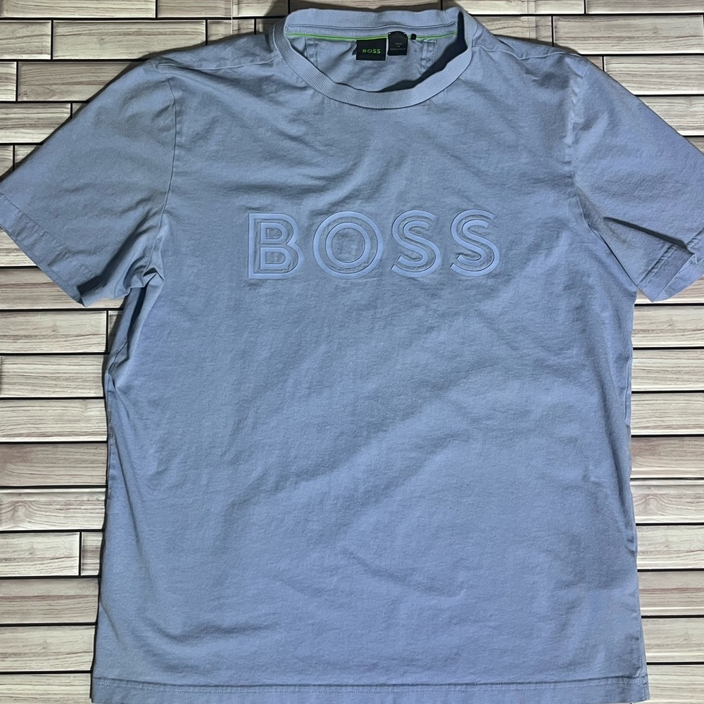 BOSS Men's Blue T-Shirt Regular Fit